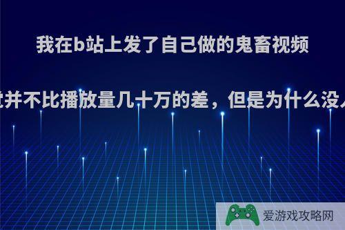 我在b站上发了自己做的鬼畜视频，感觉并不比播放量几十万的差，但是为什么没人看呢?