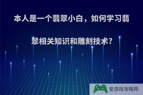 本人是一个翡翠小白，如何学习翡翠相关知识和雕刻技术?