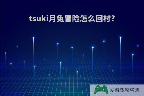 tsuki月兔冒险怎么回村?