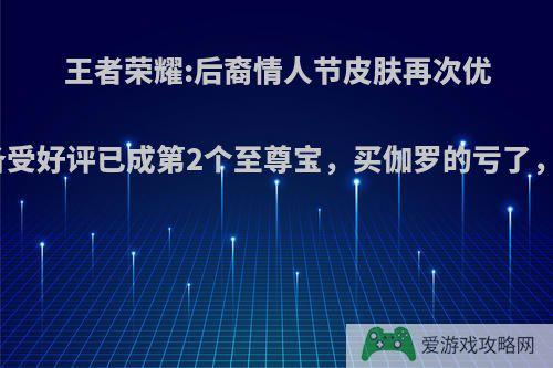 王者荣耀:后裔情人节皮肤再次优化，备受好评已成第2个至尊宝，买伽罗的亏了，如何?