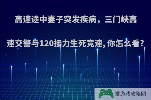 高速途中妻子突发疾病，三门峡高速交警与120接力生死竞速, 你怎么看?