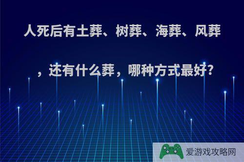 人死后有土葬、树葬、海葬、风葬，还有什么葬，哪种方式最好?