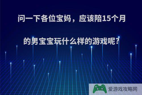 问一下各位宝妈，应该陪15个月的男宝宝玩什么样的游戏呢?