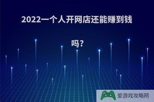 2022一个人开网店还能赚到钱吗?