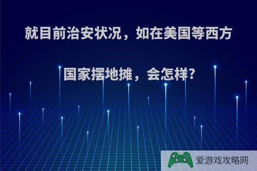 就目前治安状况，如在美国等西方国家摆地摊，会怎样?