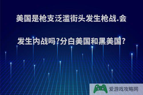 美国是枪支泛滥街头发生枪战.会发生内战吗?分白美国和黑美国?