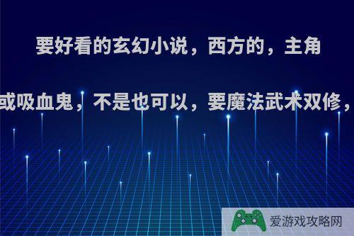 要好看的玄幻小说，西方的，主角最好是混血儿或吸血鬼，不是也可以，要魔法武术双修，要长，＞2M?