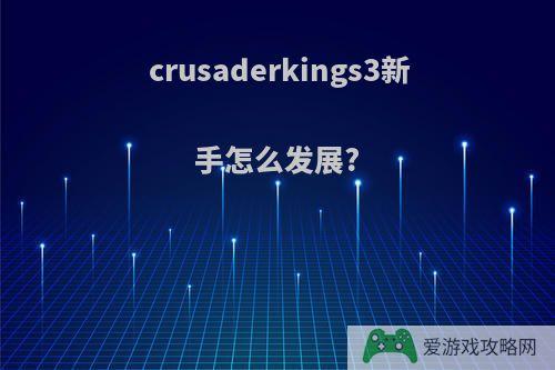 crusaderkings3新手怎么发展?