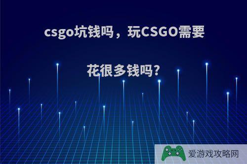 csgo坑钱吗，玩CSGO需要花很多钱吗?