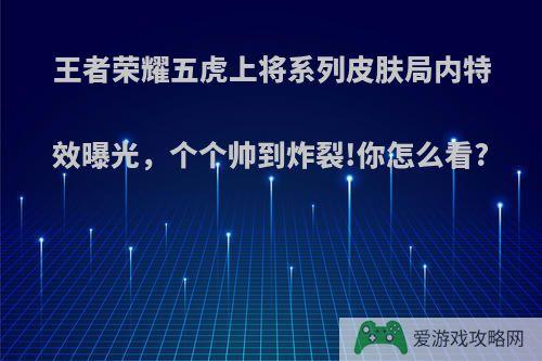 王者荣耀五虎上将系列皮肤局内特效曝光，个个帅到炸裂!你怎么看?