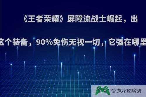 《王者荣耀》屏障流战士崛起，出了这个装备，90%免伤无视一切，它强在哪里呢?