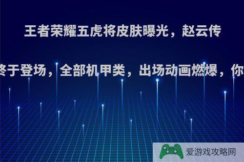 王者荣耀五虎将皮肤曝光，赵云传说皮肤终于登场，全部机甲类，出场动画燃爆，你喜欢吗?