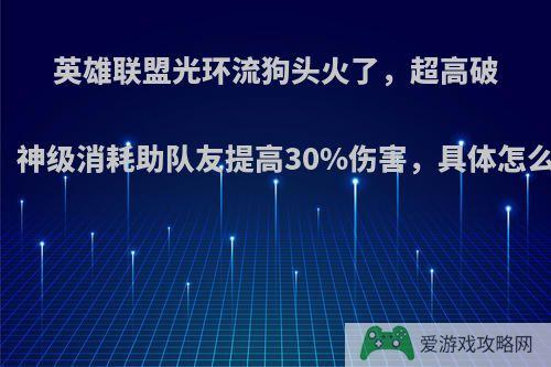 英雄联盟光环流狗头火了，超高破甲，神级消耗助队友提高30%伤害，具体怎么玩?