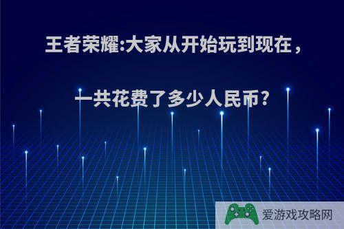 王者荣耀:大家从开始玩到现在，一共花费了多少人民币?