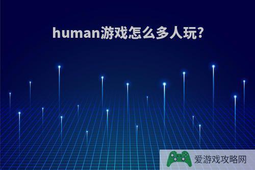 human游戏怎么多人玩?