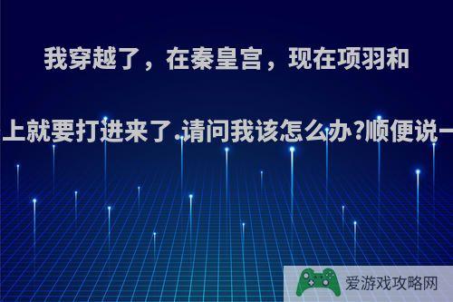 我穿越了，在秦皇宫，现在项羽和刘邦在城外马上就要打进来了.请问我该怎么办?顺便说一下我是胡亥?