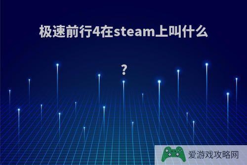 极速前行4在steam上叫什么?