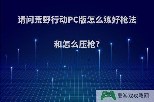 请问荒野行动PC版怎么练好枪法和怎么压枪?