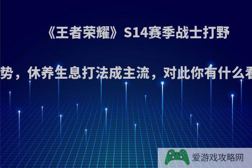 《王者荣耀》S14赛季战士打野成趋势，休养生息打法成主流，对此你有什么看法?