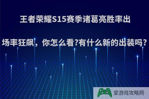 王者荣耀S15赛季诸葛亮胜率出场率狂飙，你怎么看?有什么新的出装吗?