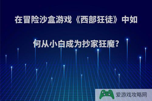 在冒险沙盒游戏《西部狂徒》中如何从小白成为抄家狂魔?