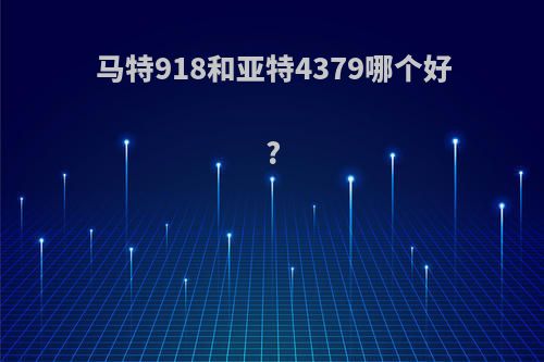 马特918和亚特4379哪个好?