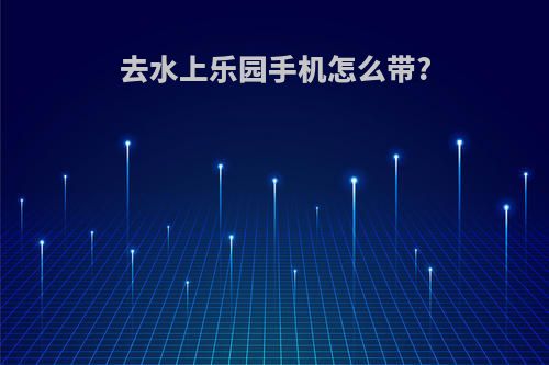 去水上乐园手机怎么带?