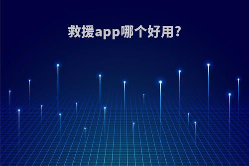 救援app哪个好用?