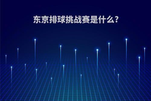 东京排球挑战赛是什么?