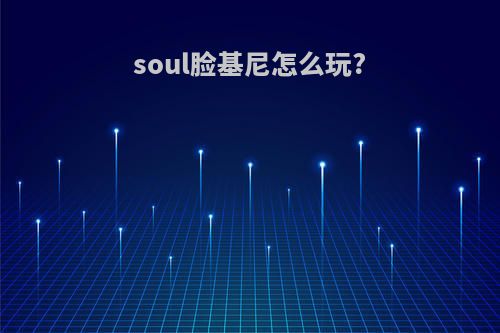 soul脸基尼怎么玩?