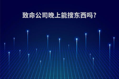 致命公司晚上能搜东西吗?