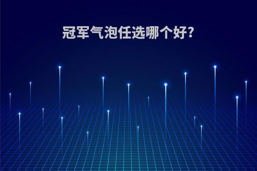 冠军气泡任选哪个好?