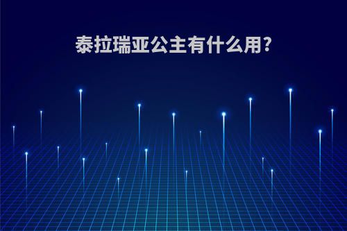 泰拉瑞亚公主有什么用?